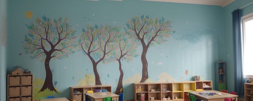 Crianças em sala de aula participando de atividades de educação artística, explorando diferentes formas de expressão e criatividade.