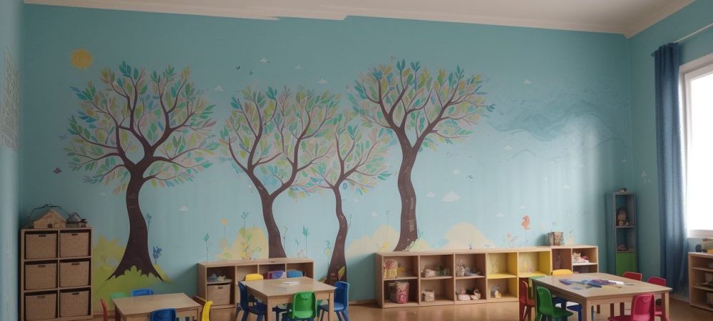 Crianças em sala de aula participando de atividades de educação artística, explorando diferentes formas de expressão e criatividade.