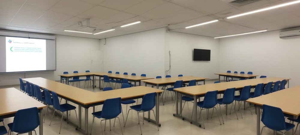 Educação Cidadã em Ação: Sala de Aula Dinâmica e Participativa Sala de aula vibrante com alunos engajados em projetos de educação cidadã, promovendo a participação social e o aprendizado sobre direitos humanos.