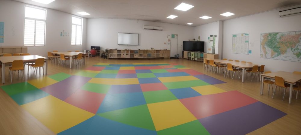 Educação Especial Inclusiva: Alunos e Educadores em Ação Alunos com deficiência física em sala de aula inclusiva, interagindo com educadores e recursos pedagógicos adaptados.