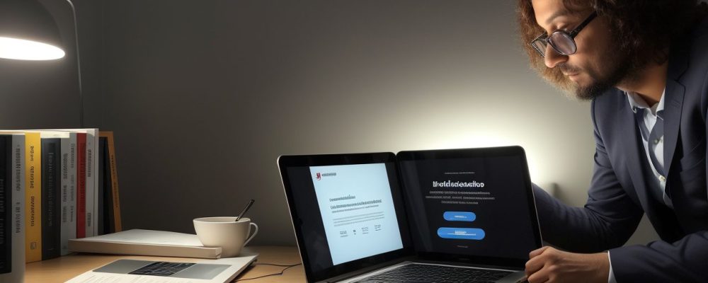 Imagem mostrando educação financeira, com um servidor público planejando seu orçamento e aprendendo sobre finanças pessoais