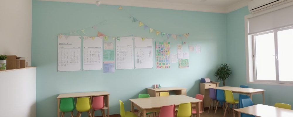Crianças em sala de aula, aprendendo sobre educação financeira com atividades práticas e um curso de educação financeira para professores