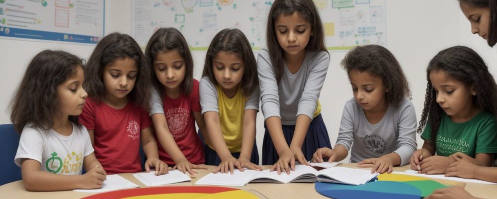 Ilustração mostrando cidadãos envolvidos em atividades de educação fiscal, com foco em transparência e cidadania