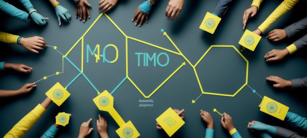 Representação de cidadãos interagindo com um gráfico sobre educação fiscal, simbolizando a importância da cidadania fiscal e sua aplicação.