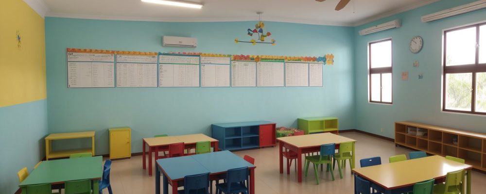 Crianças em uma sala de aula aprendendo sobre educação fiscal e o impacto dos impostos na sociedade