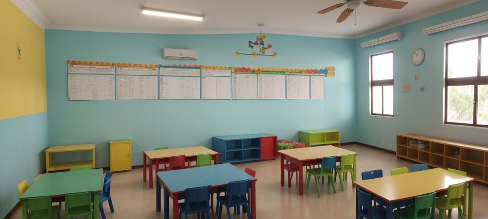 Crianças em uma sala de aula aprendendo sobre educação fiscal e o impacto dos impostos na sociedade