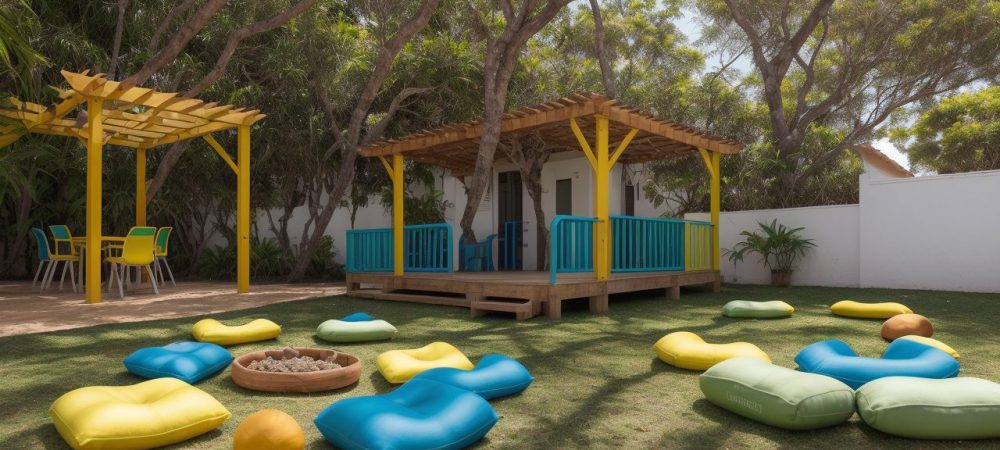 Alunos participando de atividades adaptadas e inclusivas em aula de educação física, demonstrando colaboração e respeito mútuo.