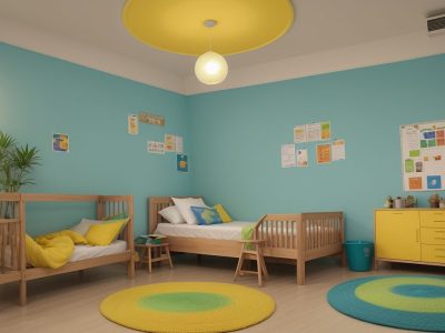 Sala de aula inclusiva com alunos interagindo, professor utilizando ferramentas de neuropsicopedagogia e adaptação curricular.