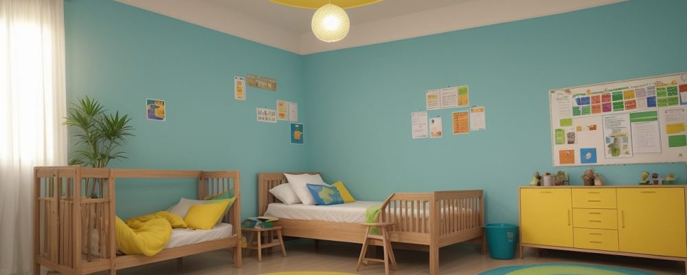 Sala de aula inclusiva com alunos interagindo, professor utilizando ferramentas de neuropsicopedagogia e adaptação curricular.