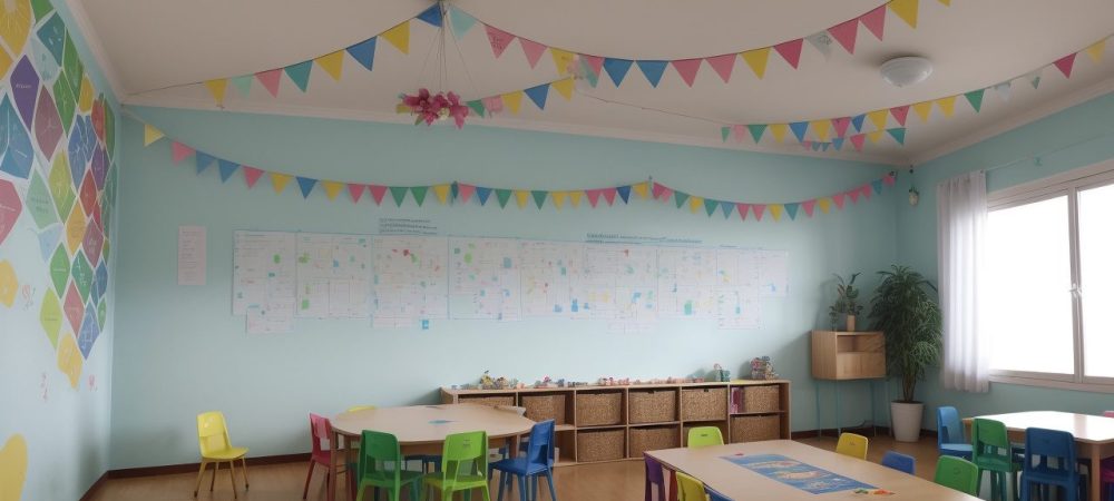 Crianças e adolescentes em sala de aula participando de atividades de educação integral, demonstrando desenvolvimento integral do aluno e engajamento.