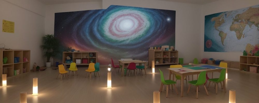 Crianças engajadas em atividades de educação integral em sala de aula, com foco no desenvolvimento integral do aluno