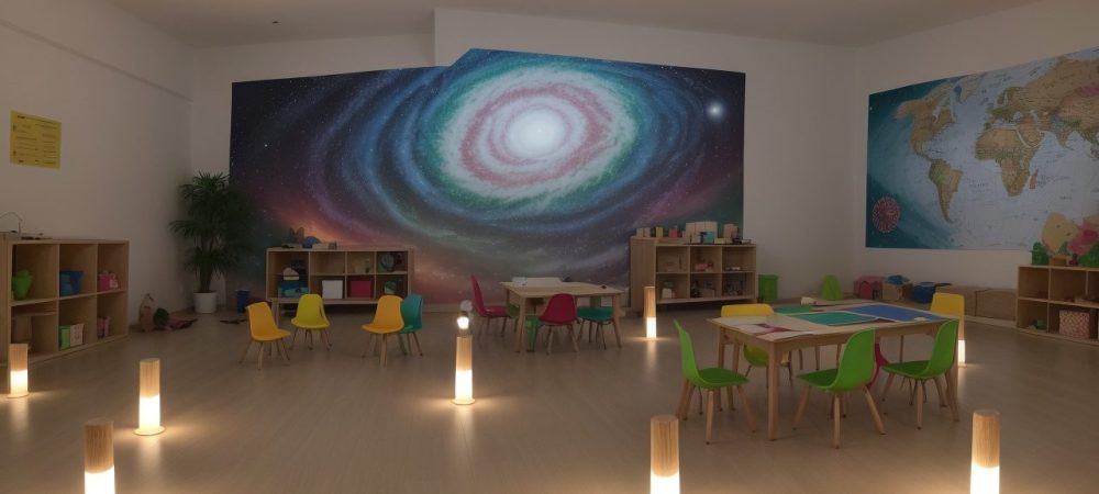 Educação Integral: Sala de Aula Dinâmica e Desenvolvimento do Aluno Crianças engajadas em atividades de educação integral em sala de aula, com foco no desenvolvimento integral do aluno
