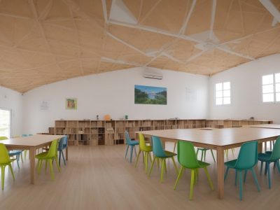 Alunos em sala de aula aprendendo sobre educação integral e desenvolvimento integral do aluno.