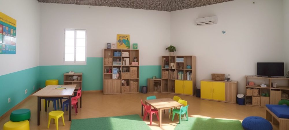 Crianças aprendendo sobre educação religiosa em sala de aula, promovendo valores e respeito às diferenças.