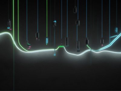 Diagrama de um circuito elétrico complexo com destaque para tensão, corrente e potência, mostrando o funcionamento da eletricidade básica.