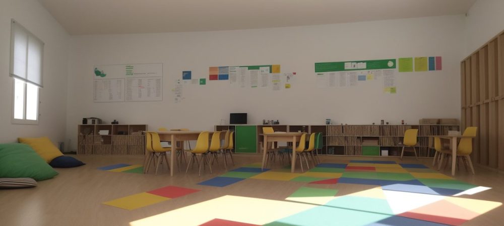 Empreendedorismo Social na Educação: Transformando Vidas e Comunidades Ilustração de empreendedorismo social na educação mostrando alunos engajados em projetos com impacto positivo na comunidade.