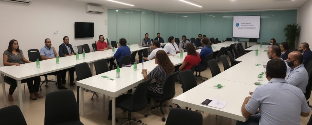 Servidores públicos em ambiente colaborativo, aprendendo sobre empreendedorismo e inovação em curso online