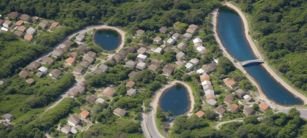 Ilustração de sala de aula com alunos interagindo em atividades sobre história local, com foco na história da cidade e do bairro.