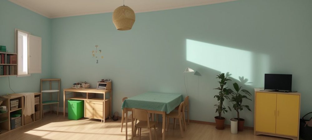 Sala de aula com crianças, materiais educativos e recursos lúdicos para dificuldades de aprendizagem