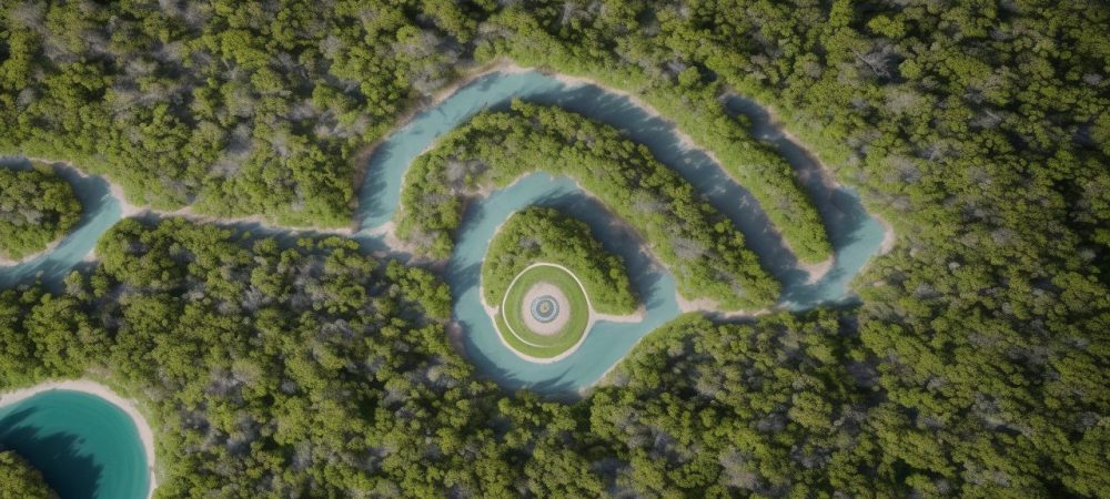 Ilustração mostrando o funcionamento do poder legislativo com símbolos de projetos de lei e debates no congresso.