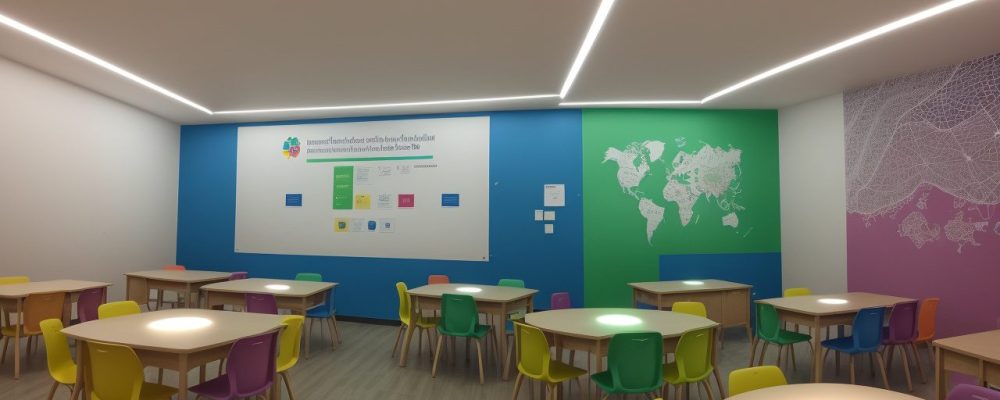 Alunos engajados em atividades práticas de espanhol para o ensino médio, com foco em aprendizado interativo e cultura hispânica