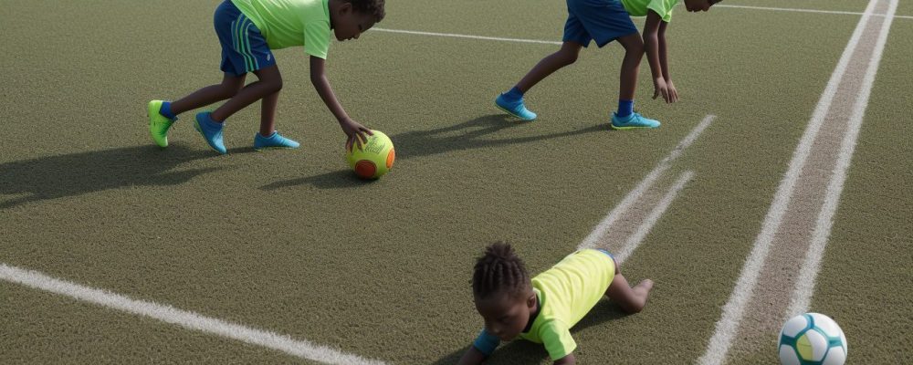 Crianças e adolescentes praticando esportes escolares, demonstrando benefícios para a saúde e desenvolvimento.