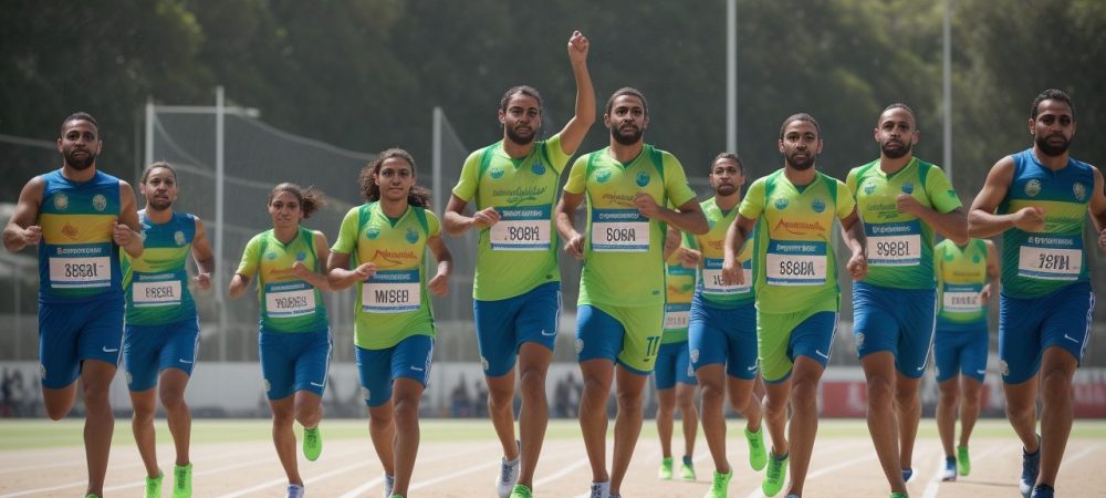 Imagem de atletas praticando paradesporto, demonstrando inclusão, acessibilidade e igualdade de gênero no esporte, com foco em educação inclusiva.