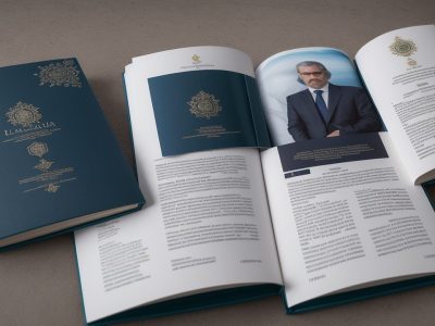 Livro do Estatuto da OAB aberto com símbolos da advocacia brasileira como a balança da justiça e toga