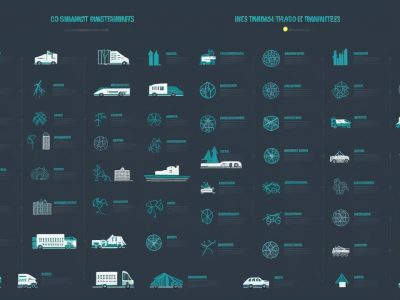 Diagrama mostrando planejamento logístico, otimização e gestão de transportes em ambiente de logística pública, com foco em eficiência e redução de custos.