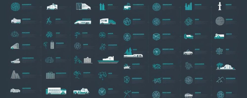 Diagrama mostrando planejamento logístico, otimização e gestão de transportes em ambiente de logística pública, com foco em eficiência e redução de custos.