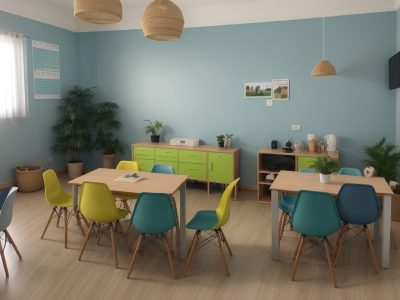 Sala de aula moderna com alunos aplicando estratégias para superar dificuldades de aprendizagem