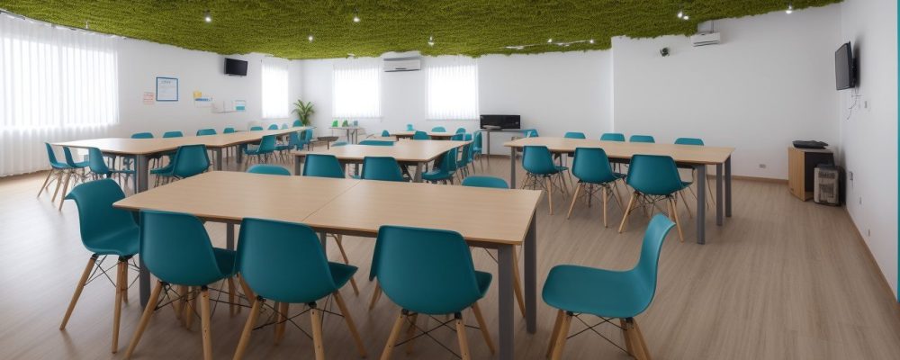 Sala de aula inclusiva com estudantes engajados em atividades práticas para dificuldades de aprendizagem
