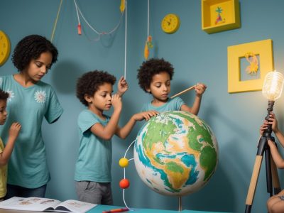 Estudantes desenvolvendo atividades lúdicas para dificuldades de aprendizagem em sala de aula