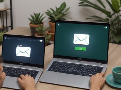 Campanha de e-mail marketing em ação, com pessoas interagindo e visualizando dados sobre estratégias de e-mail.