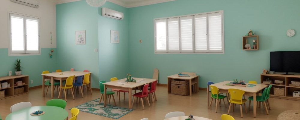 Sala de aula inclusiva com professor aplicando estratégias de intervenção autismo para promover o aprendizado e desenvolvimento de crianças autistas.