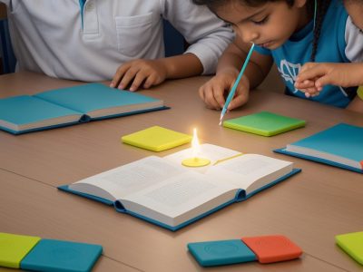 Ambiente educacional explorando intervenções efetivas para dificuldades de aprendizagem