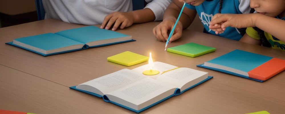 Ambiente educacional explorando intervenções efetivas para dificuldades de aprendizagem