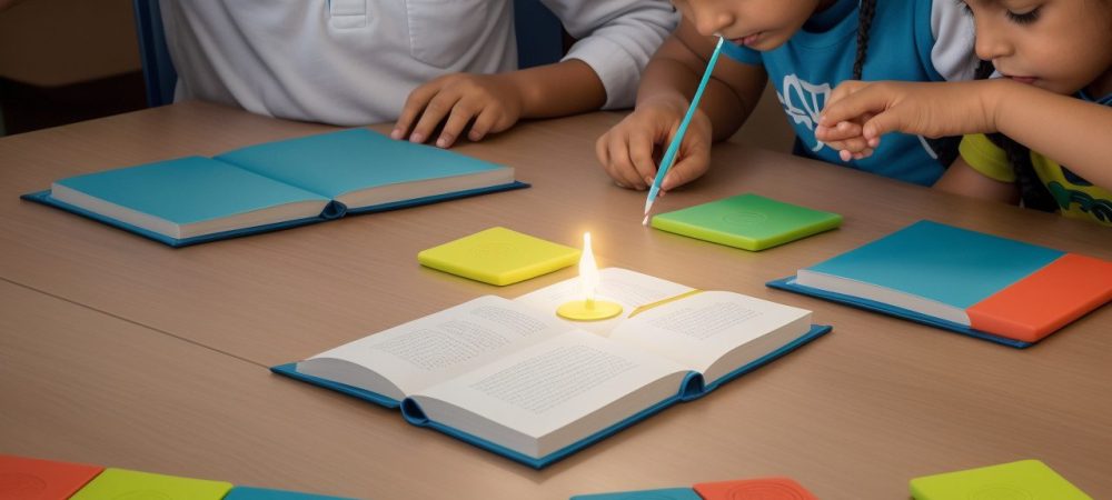 Ambiente educacional explorando intervenções efetivas para dificuldades de aprendizagem