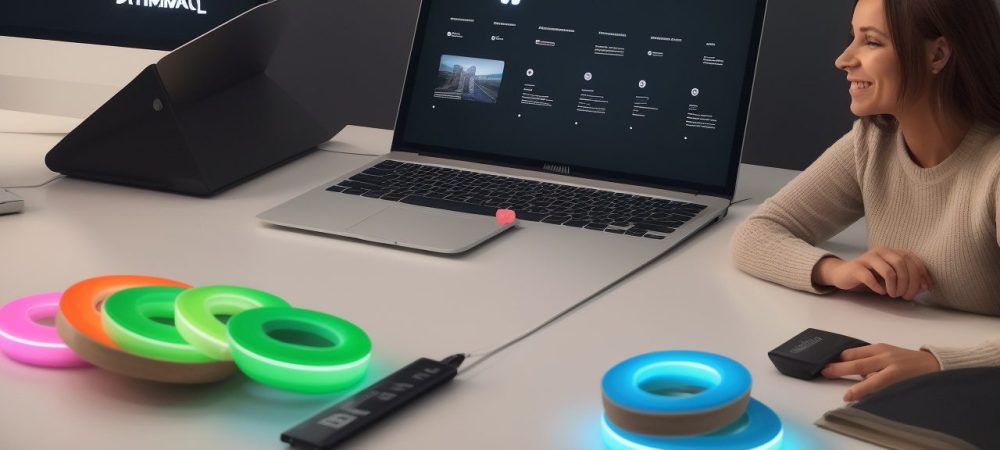 Representação de técnicas de vendas, incluindo persuasão e negociação, com foco em um curso online e o funil de vendas.