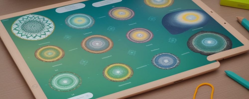 Educação inclusiva em sala de aula com alunos usando recursos visuais para lidar com dificuldades de aprendizagem