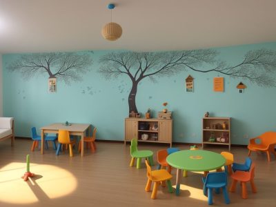 Crianças em sala de aula usando jogos educativos para superar dificuldades de aprendizagem