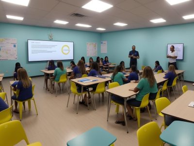 Ambiente educacional adaptado para atender dificuldades de aprendizagem com recursos visuais e jogo