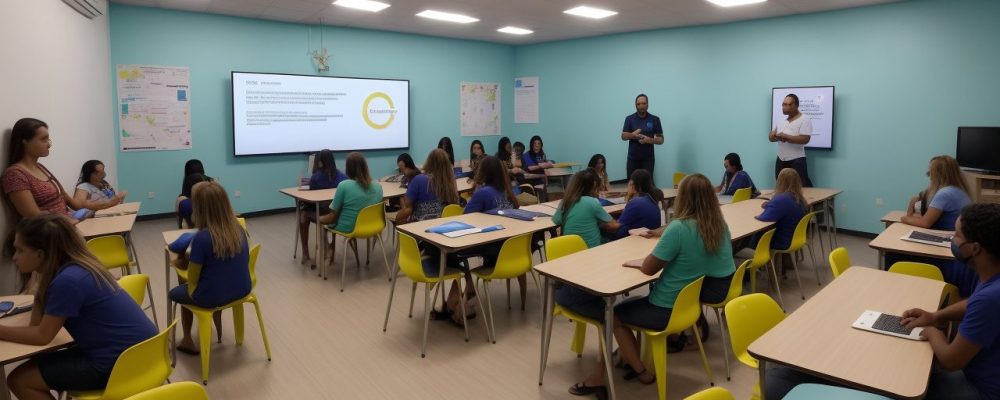 Ambiente educacional adaptado para atender dificuldades de aprendizagem com recursos visuais e jogo