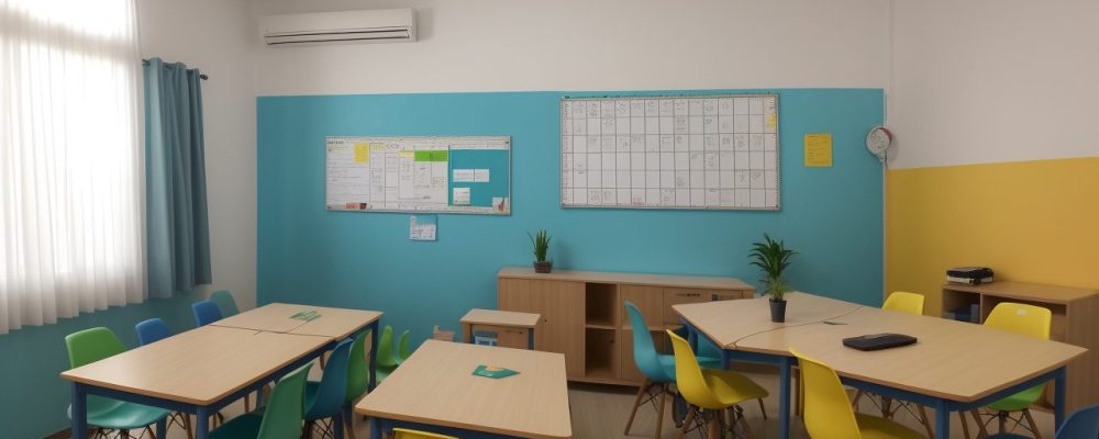 Sala de aula com alunos utilizando estratégias para superar dificuldades de aprendizagem