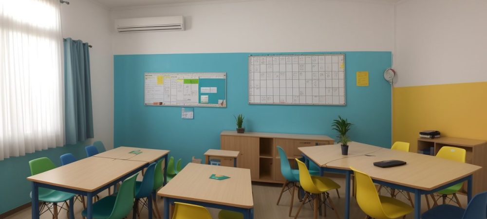 Sala de aula com alunos utilizando estratégias para superar dificuldades de aprendizagem