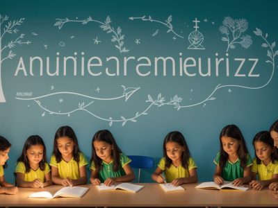 Sala de aula com educadores utilizando estratégias para superar dificuldades de aprendizagem em crianças