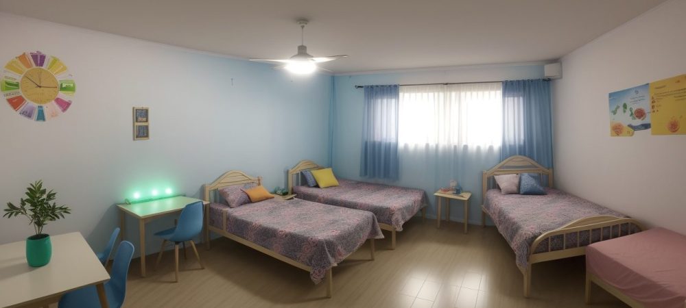 Criança recebendo suporte em sala de aula, com recursos visuais e educadores, representando estratégias para transtornos invasivos do desenvolvimento e curso sobre autismo