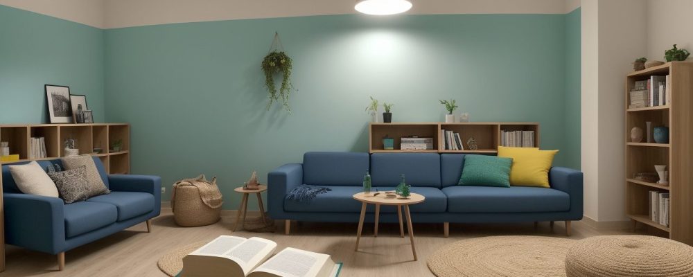 Estudantes focados em curso de português para concursos, utilizando mapas mentais para otimizar o aprendizado e a redação.