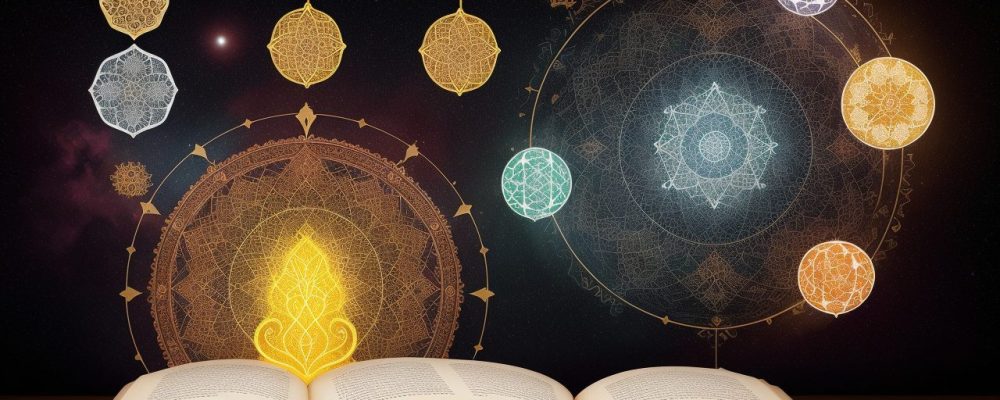 Imagem ilustrativa sobre o estudo da religião, com elementos que representam a diversidade de crenças e culturas.