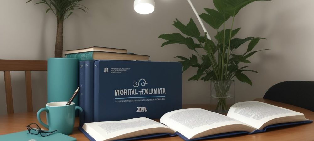 Representação visual do estudo do direito para iniciantes, com livros, um diploma e um mapa mental